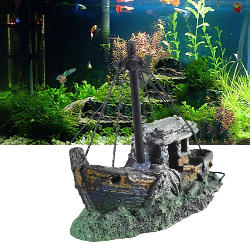 Aquarium Marineland - Acquario Nave affondata Decorazione Acquario in